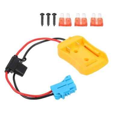 Imagem de HARFINGTON Conversor de adaptador de bateria para bateria de 20V DIY Rc Car Truck, kit de conversão de bateria com fio 12AWG, conector de chicote de fios, 7 peças, amarelo