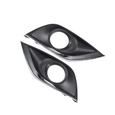 Imagem de VekAuto Guarnição da tampa da grade do farol de neblina do lado esquerdo dianteiro para Nissan Versa 2015 2016 2017 2018 preto, 1 par de acessórios automotivos