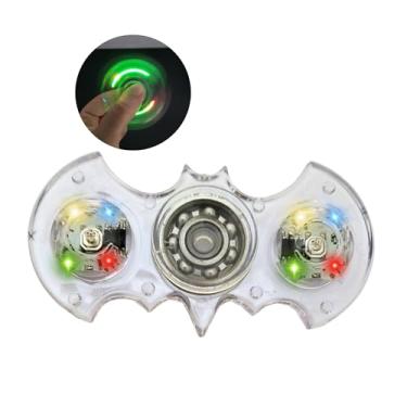 Imagem de Hand Spinner Com Luzes Led Brinquedo Giratorio Antistress Pop It Toy Cristal
