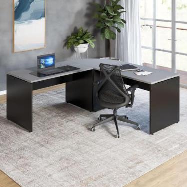 Imagem de Mesa L Escritório 190cm x 70cm Pés Painel F5 Office - F5 Office G, Cin