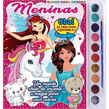 Imagem de Meninas Livro Para Pintar Com Aquarela