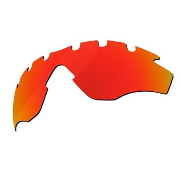 Imagem de Boldbright Lentes de substituição de 1,8 mm compatíveis com óculos de sol Oakley M2 com armação ventilada - vermelho fogo