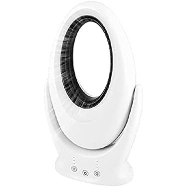 Imagem de Ventilador De Torre Sem Lâmina Com Luz Ambiente LED De 7 Cores Ventilador Portátil De 3 Velocidades Poderoso Ventilador De Mesa Carregamento USB Fácil De Limpar Para Quarto, Salas De Estar, Cozinh