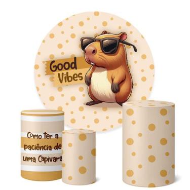 Imagem de Trio Capas Cilindro  Painel Redondo 1,50m Capivara - Fadrix, K1CAA0007