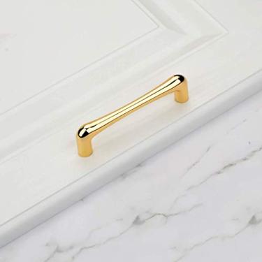 Imagem de Puxador de porta de armário simples moderno, puxador de armário de bar de cozinha em forma de gota, puxadores de gaveta de hardware de armário de móveis de liga de zinco para banheiro, ouro brilhante,