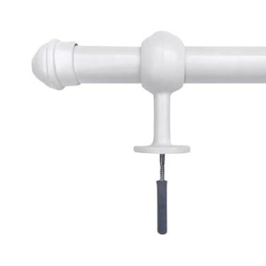 Imagem de Varão de Madeira para Cortina 2 Metros Barra 19mm(Branco)