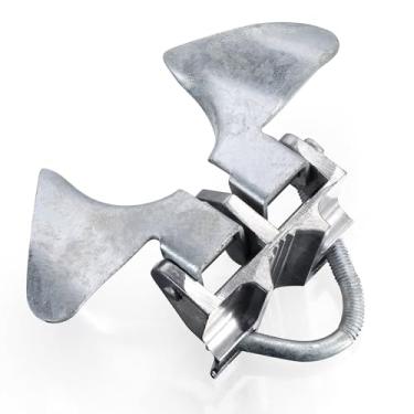 Imagem de 1 pacote com trava de portão de borboleta para cerca de corrente KINNAN para portão de borboleta de aço galvanizado para moldura de portão de 3,5 cm e poste de portão de 6 cm, trava de portão de cerca