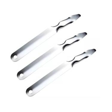 Imagem de Kit 3 Três Extrator De Grampo Tipo Espatula Em Aço Inoxidavel - Genmer