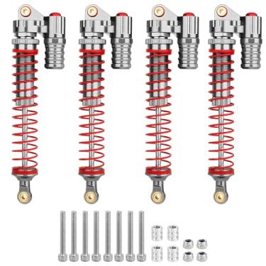 Imagem de Pothyes Amortecedor de óleo ajustável de alumínio para amortecedor de choque Axial SCX10 Capra Wraith TRX4 TRX6 D90 1/10 RC Crawler peças de atualização (titânio, 120 mm)