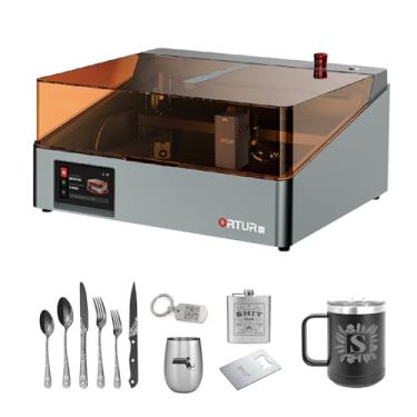Imagem de Ortur Gravador a laser infravermelho R2 1064 nm, classe 1 totalmente fechado com janela visível, cortador a laser de controle de aplicativo de 1000 mW para gravação em metal, plástico, acrílico