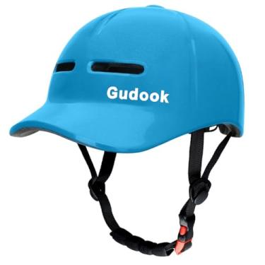 Imagem de Gudook Capacetes de bicicleta para adultos para homens – Capacete de bicicleta feminino – Boné de beisebol leve ajustável e confortável certificado, estilo capacete de ciclismo para scooter urbana