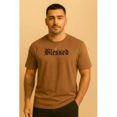 Imagem de Camisa Masculina Blessed Marrom - Trajano Store, Marrom, G