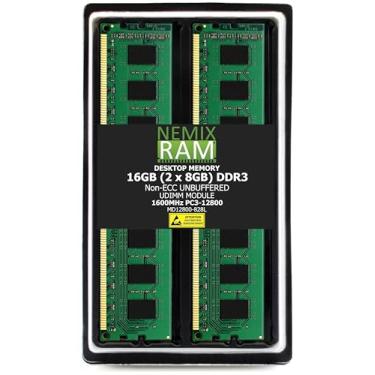 Imagem de NEMIX RAM DDR3-1600 MHz PC3-12800 Não-ECC UDIMM 2Rx8 Módulo de memória de desktop, 16GB, 16 Gb