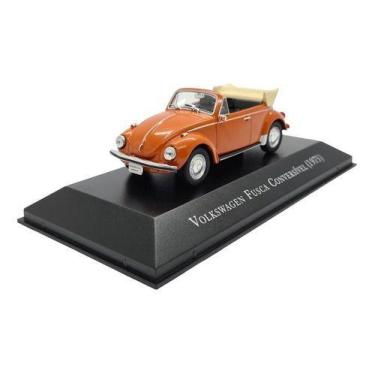 Imagem de Miniatura Volkswagen Fusca Conversível 1973 Laranja 1:43 - Planeta Dea