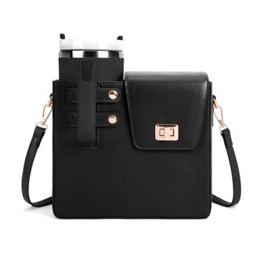 Imagem de Stanley Bolsa para copo com alça - Bolsa tiracolo portátil para armazenamento de garrafa de água Stanley Cup Tumbler, Original-preto, 230.00x100.00x235.00mm/9.06x3.94x9.25inch