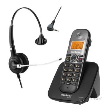 Imagem de Kit Telefone Sem Fio Intelbras TS5120 + Fone Headset P1 TopUSE Mono Au