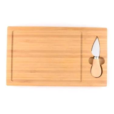 Imagem de Conjunto Tábua e Faca p/ Queijo 2 Pçs Bambu N248872-6 Quanhe