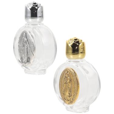 Imagem de BESPORTBLE Conjunto de 2 Garrafas Pequenas de Vidro para Água Benta, Recipientes de Água Benta Transparentes Recarregáveis ​​para Orações Em Casa E Cerimônias Religiosas
