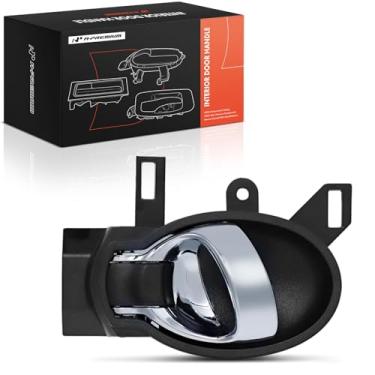 Imagem de A-Premium Maçaneta interna do lado do passageiro dianteiro ou traseiro direito compatível com Nissan Juke 2015 2016 2017, caixa preta com alavanca cromada