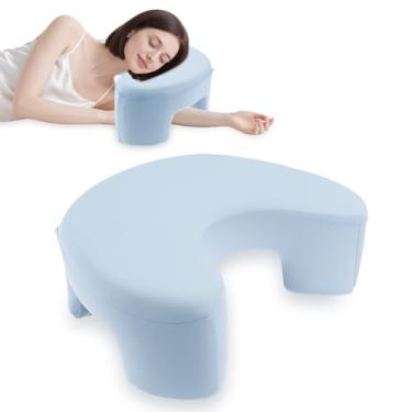 Imagem de Travesseiro de espuma de memória, travesseiro cervical para pescoço e ombro, travesseiros laterais com orifício para o braço, travesseiros ergonômicos de suporte de pescoço, almofada de suporte de