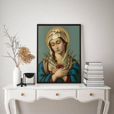 Imagem de Quadro Decorativo Nossa Senhora Das Dores 45X34Cm - Vidro