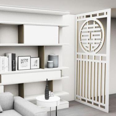 Imagem de Painel Vazado Divisória MDF Pequim Branco - Decore Painéis e Divisória