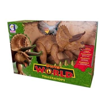 Imagem de Dinossauro Triceratops 45Cm Dino World Som Cotiplás 2089