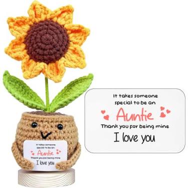 Imagem de Boneco de brinquedo Gossby Sunflower Doll Crochet, presente de tia