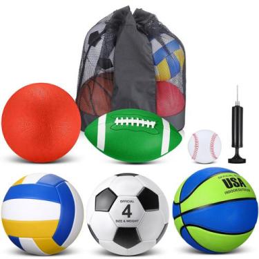Imagem de Conjunto de bolas esportivas Realspring para crianças e adolescentes c