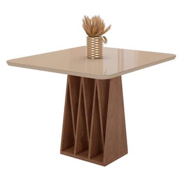 Imagem de Mesa de Jantar Orquestra 4 Lugares com Tampo de Vidro