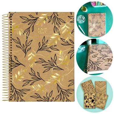 Imagem de Caderno Jandaia Universitário Kraft Black Capa Dura 80 fls, Aura