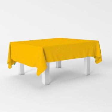 Imagem de Toalha de Mesa Amarelo Plástca Decoração Festa 137X183cm - Rivfestas