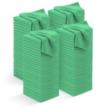 Imagem de Avalon Towels Panos de limpeza de microfibra (pacote econômico com 100) - Tamanho 30,5 x 30,5 cm, panos de limpeza altamente absorventes, sem fiapos, reutilizáveis e laváveis, toalhas de microfibra