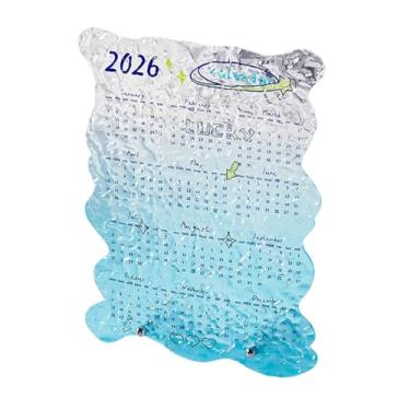 Imagem de Calendário 2026 - Planejador de arte transparente em acrílico - Calendário familiar de 12 meses - Casa escola sala de estudo, planejamento de agendamento, decoração para o a