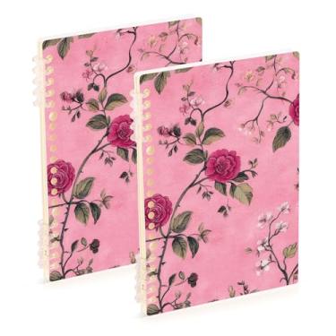 Imagem de Burbuja Cadernos com nome, papel pautado universitário A5 com 60 folhas, fichário para escritório, 2 unidades