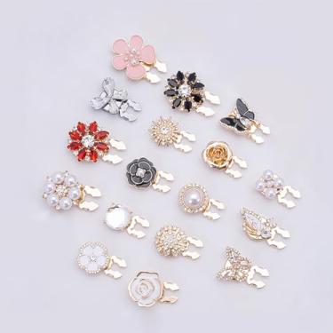 Imagem de 1 peça botões de camisa destacáveis femininos design flor de pêssego botões decorativos para presentes e projetos de roupas DIY acessórios, multicolorido, 1