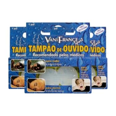 Imagem de Protetor D Ouvido Auricular Silicone Tampão Compre 2 Ganhe 1 Azul