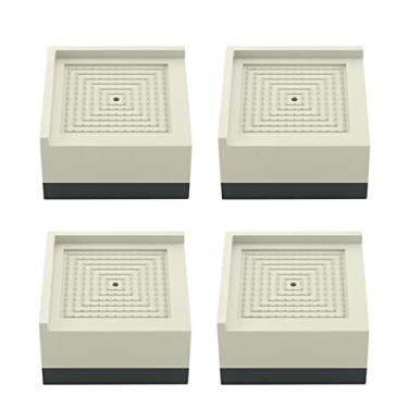 Imagem de 4 Pacote de Discos para Pé Máquina Lavar Roupa -Vibração -Impacto e -Ruído Ajustáveis em Altura Secadora Geladeira Móveis Eletrodomésticos Residenciai