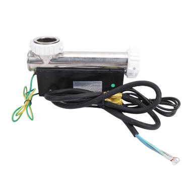 Imagem de Cryfokt Termostato Aquecedor de Banheira de Hidromassagem Compacto de 3KW para Aquecimento de água Fria Com de Circulação e Fácil Instalação para Banheira SPA Conexões de Tubo de 1,5 Polegadas