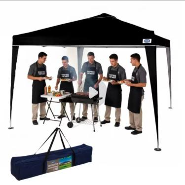 Imagem de Mor-Gazebo Tenda Barraca Dobrável X-Flex Oxford 3x3m Azul Estrutura Reforçada e Montagem Instantânea, Proteção Solar + Bolsa de Transporte, Ideal para Praia, Piscina, Camping, Eventos e Área Externa.
