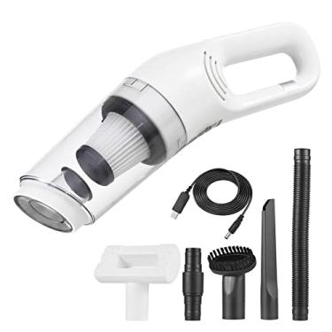 Imagem de Aspirador portátil sem fio com sucção de 6000Pa USB para limpeza pelos animais estimação sofá cascalho lar escritório teclado