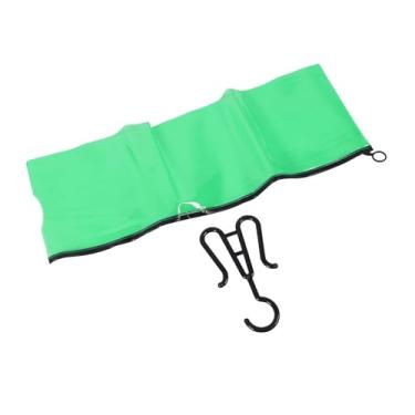 Imagem de Dioche Saco de Armazenamento de Perucas, Suporte de Extensão de Cabelo Em Pvc Transparente Com Cabides, Organizador de Tamanho Grande para Salão de Casa, Conjunto de 5 Peças, Durável, à (Verde)