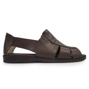 Imagem de Sandália Masculina Italianinho Em Couro legítimo 10340503-Masculino