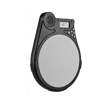 Imagem de Kit de bateria eletrônica de tamanho portátil 4 modos pad percussão contador de metrônomo digital display LCD (cor: conforme mostrado, tamanho: tamanho único)