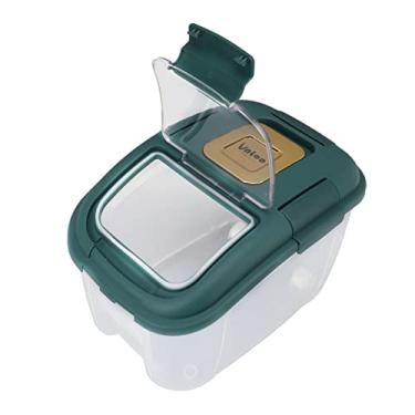 Imagem de Naroote Balde de Armazenamento de Arroz de Grande Capacidade, Recipiente de Alimentos de Plástico PP, Balde de Alimentos Hermético Com Anel de Vedação e Tampa Flip Transparente, Ideal para Secos