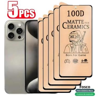 Imagem de Protetor De Tela Cerâmico Fosco 5PCS Para iPhone 12 13 14 15 16 17 pro
