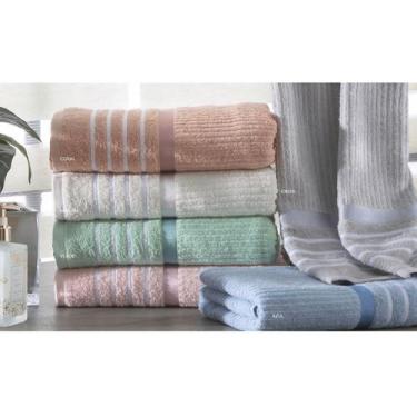 Imagem de Toalhas Grandes de Banho Nancy 100% Algodão Luxo 75x1,50mt Banhão - Co