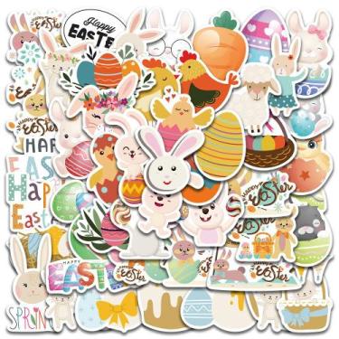 Imagem de Adesivos de vinil American Easter Rabbit à prova d'água, 50 unidades -