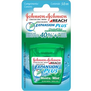 Imagem de Fio Dental REACH Expansion Plus Menta 50m Johnson & Johnson Remoção de Placa