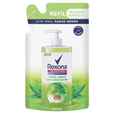 Imagem de Sabonete Líquido Tradicional Erva Doce 500ml Rexona Antibacteriano Refil